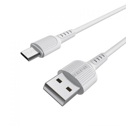 USB кабель Borofone BX16 micro TPE 1m white
