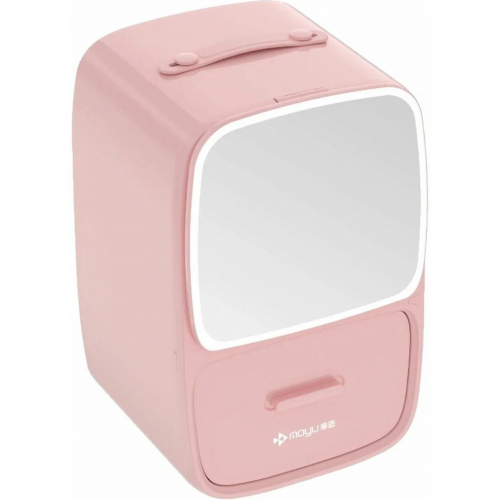 Мини-холодильник для косметики Xiaomi MOYU Magic mirror 220V 18.8L (HL-02M) Pink