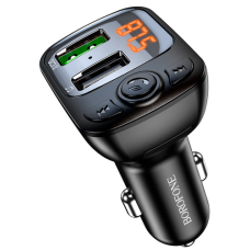 FM-модулятор Borofone BC41 2USB QC3.0 W18  (Black)