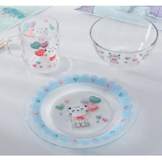 Набор детской посуды «Котёнок» 3пр 4970985