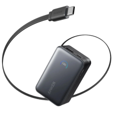 АКБ POWER Bank Anker Nano 10k Mah 45W Built-In Retract A1638H11 черный