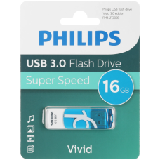 Флэш-драйв Philips 16Gb Vivid 3.0 бел\син