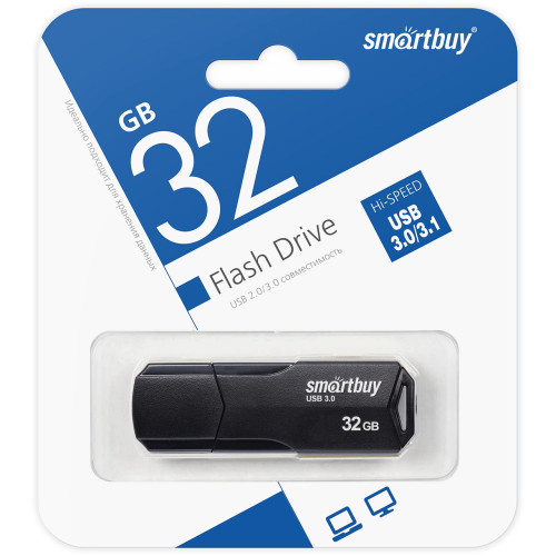 Флэш-драйвы SmartBuy USB 3.0 32GB CLUE Black