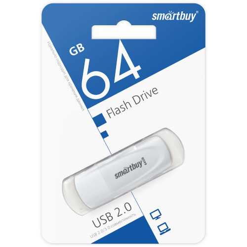 Флэш-драйвы SmartBuy USB 64GB Scout White
