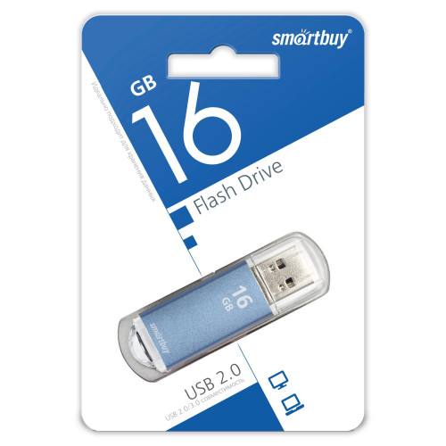 Флэш-драйвы SmartBuy USB 16GB V-Cut Blue
