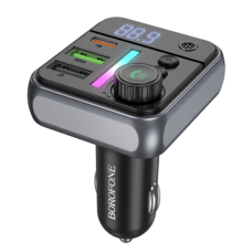 FM-модулятор Borofone BC50 2USB+1Type-C PD20W+QC3.0 Black