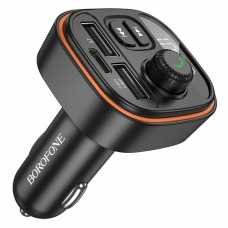 FM-модулятор Borofone BC59 1USB+1Type-C 3.0A Black