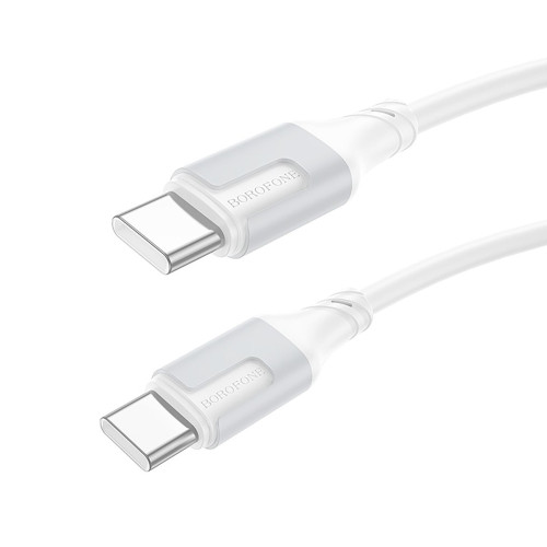 Кабель Borofone BX101 Type-C/Type-C 60W 1m white Кабель Borofone BX101 Type-C/Type-C 60W 1m white