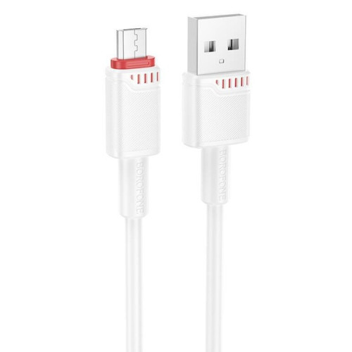 Кабель Borofone BX110 Micro 2.4A 1m white Кабель Borofone BX110 Micro 2.4A 1m white
