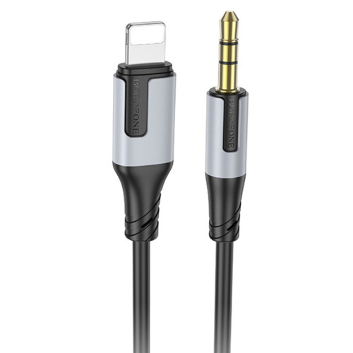 Кабель AUX 1m BL19 3.5-Lightning Borofone black Кабель AUX 1m BL19 3.5-Lightning Borofone black