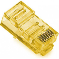 Коннектор DeTech RJ45 желтый