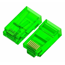 Коннектор DeTech RJ45 зеленый