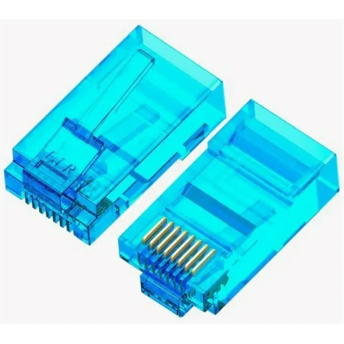 Коннектор DeTech RJ45 синий