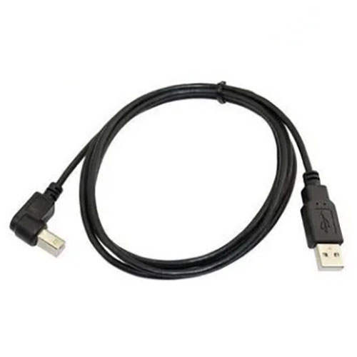 Кабель DeTech USB 2.0 AM-BM 90 градусов с ферритом 3М