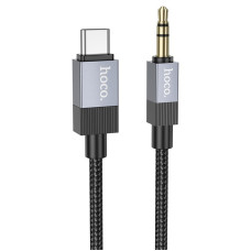 Кабель AUX UPA32B Hoco 3.5mm-Type-C 1m black