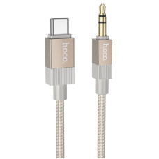 Кабель AUX UPA32B Hoco 3.5mm-Type-C 1m gold