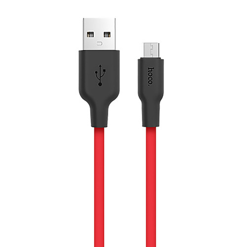 Кабель Hoco X21 Micro USB black/red