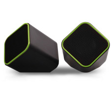 Колонки мульт SmartBuy CUTE,6Вт USB черно-зеленые (SBA-2580)
