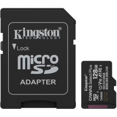 Kingston Micro SDCS3 128Gb Class10 V10 A1 Select Plus+adapt
