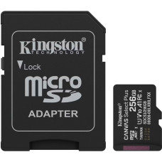 Kingston Micro SDCS3 256Gb Class10 V10 A1 Select Plus+adapt