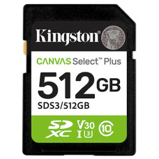 Kingston SDS3 512GB Canvas Select Plus V30 A1