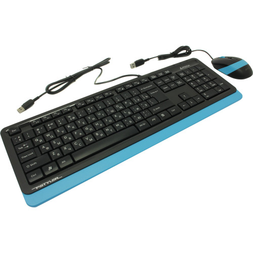 Комплект A4Tech Fstyler F1010 USB black/blue Комплект A4Tech Fstyler F1010 USB black/blue