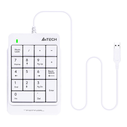 Числовой блок для ноутбука A4Tech Fstyler FK13 USB slim white Числовой блок для ноутбука A4Tech Fstyler FK13 USB slim white