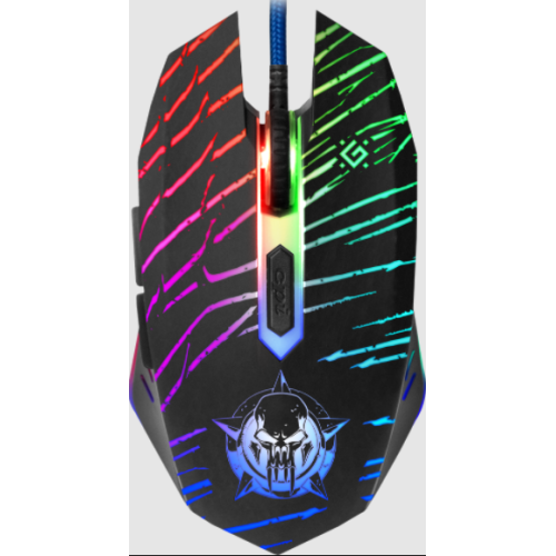 Мышь игр Defender Dark Agent GM-590L, 6кн, подсв+ковр(52590)