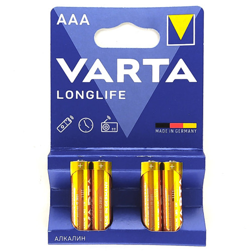 Эл пит Varta LR03/AAA LONGLIFE-4BL(4шт блистер)