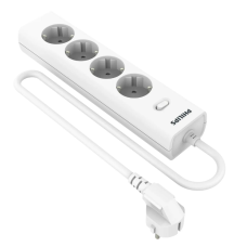 Сетевой фильтр Philips  4 Розетки с USB PD/QC3.0 (5/9/12В) 20Вт  кабель - 3M белый