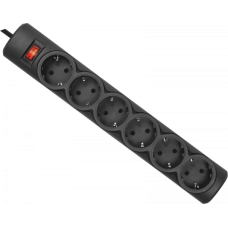 Сетевой фильтр Defender DFS 151 1,8 m, ч, 6 роз (99494)