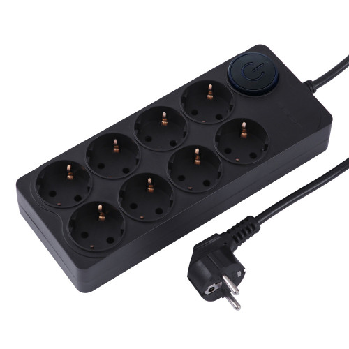 Сетевой фильтр Ippon BK-8-EU-5-16-B 5м (8 розеток) черный (коробка)