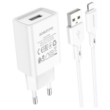 СЗУ Borofone BA68A 1USB 2.1A+каб.Lightning white