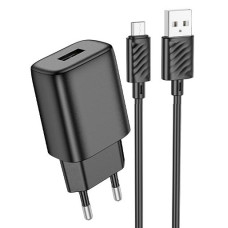 СЗУ Hoco C134A 1USB 12W+Micro black