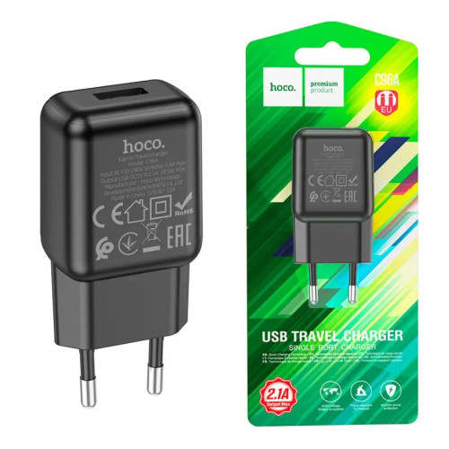 СЗУ Hoco C96A 2.4A 1USB black