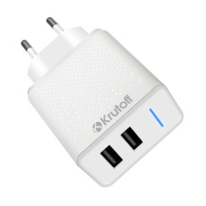 СЗУ Krutoff CH-07 2xUSB 2.4A white