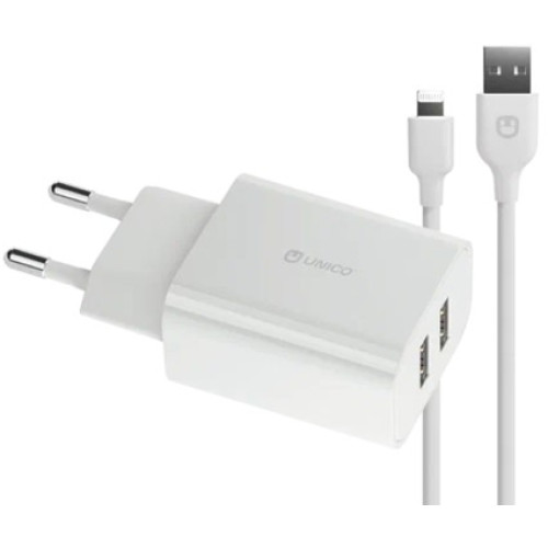 СЗУ Unico 2USB+Lightning 2.4A