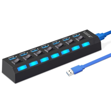 USB Hub Smartbuy 7 портов,черный (SBHA-7307-B)