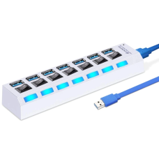 USB Hub Smartbuy 7 портов,белый (SBHA-7307-W)