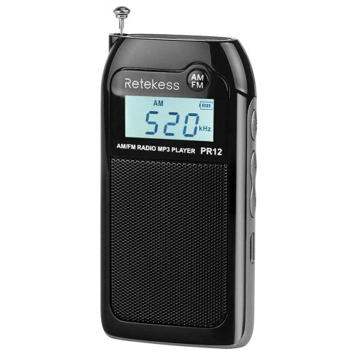 Радиоприемник карманный Retekess PR12 black Радиоприемник карманный Retekess PR12 black