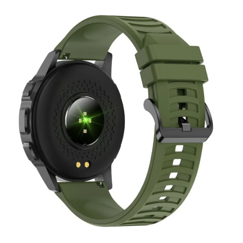 Смарт-часы BQ Watch 1.3 black+dark green wristband