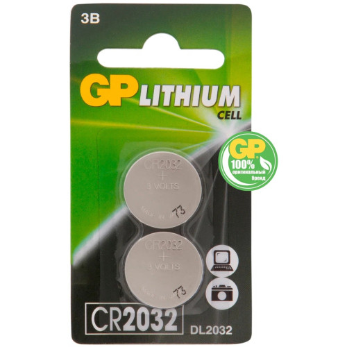 Эл пит GP Lithium CR2032-2CRU2 (2шт)блистер Эл пит GP Lithium CR2032-2CRU2 (2шт)блистер