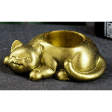 Подсвечник  "Кошечка" золото 7696463