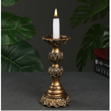 Подсвечник «Резной с круг.подставке» золото 3928119