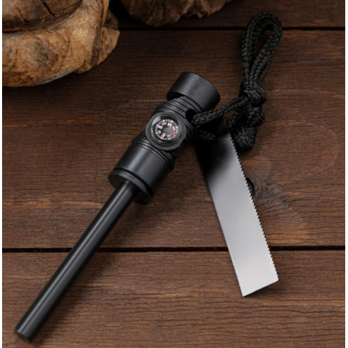 Вечная спичка огниво туристическое с компасом 6244645