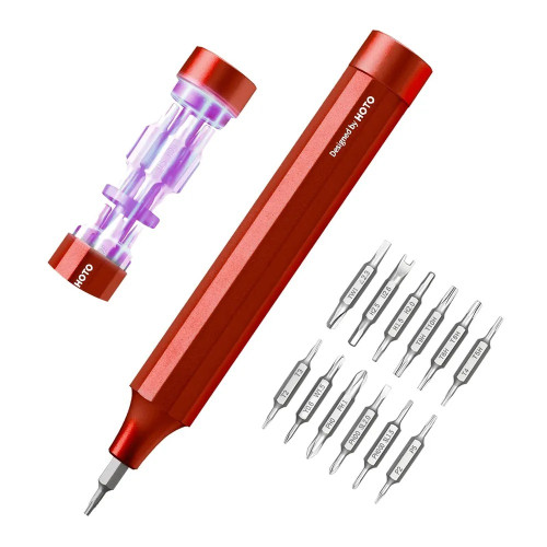 Отвёртка с набором бит Hoto 24-in-1 Precision Screwdriver красный (SKU: HTT0004EU)