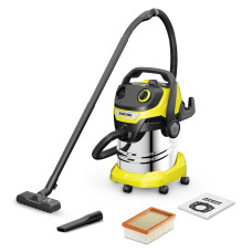 Строительный пылесос Karcher WD 5 S V-25/5/22 1100Вт (уборка: сухая/сбор воды) желтый 1.628-350.0