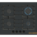 Варочная поверхность Bosch PPP6B6J40R (газовая) Черный Варочная поверхность Bosch PPP6B6J40R (газовая) Черный