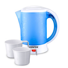 Чайник CENTEK CT-0054синий/белый дорожный