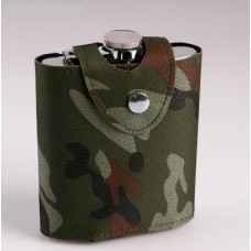 Фляжка 210мл в чехле хаки 450284